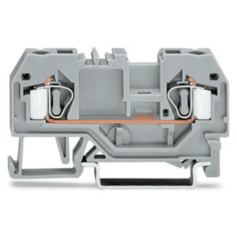 ZŁĄCZKA 2-PRZEWODOWA PRZELOTOWA 4 MM2 SZARA 281-901