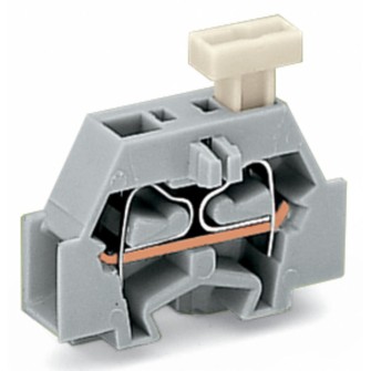 ZŁĄCZKA 2-PRZEWEWODOWA Z PRZYCISKIEM SZARA 2,5 MM2 261-301/331-000
