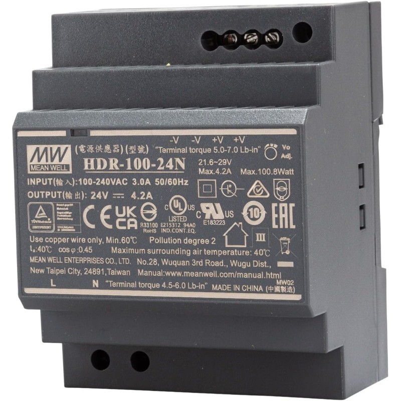 ZASILACZ NA SZYNĘ DIN 60W 24V 2.5A