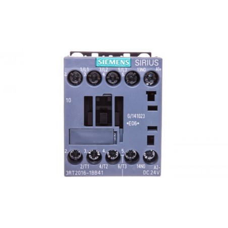 CONTACTOR,AC-3,4KW/400V,1NO DC 24V, 3-PO LE,SZ S00