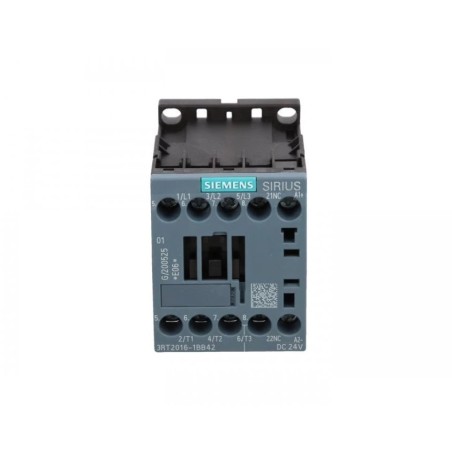 CONTACTOR AC-3 4KW/400V,1NC DC 24V, 3-PO LE,S00  3RT2016-1BB42
