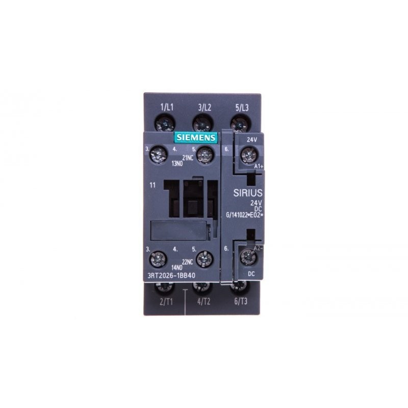 POWER CONTACTOR,AC-3 25A,11KW/400V 1NO+ 1NC,24VDC,3-POLE,SIZE 00