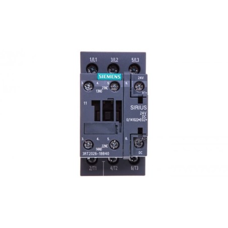 POWER CONTACTOR,AC-3 25A,11KW/400V 1NO+ 1NC,24VDC,3-POLE,SIZE 00