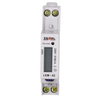 LICZNIK ENERGII ELEKTRYCZNEJ1 FAZOWY LCD TYP :LEM-02