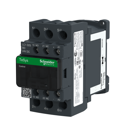 Stycznik LC1D25BD Schneider 3P 25A 24V DC 1NO+1NC | Sklep