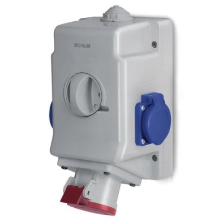 GNIAZDO STAŁE 32A 400V,3P+Z+N ,1X230V, L -0-P