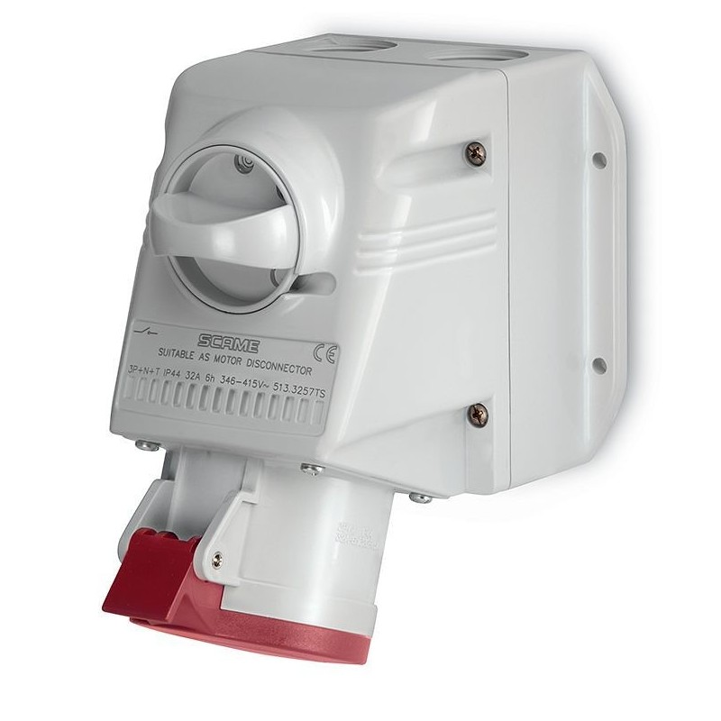 GNIAZDO STAŁE 32A 400V 3P+Z+N,WYŁ. 0-1