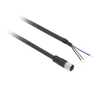 ZŁĄCZE WTYK ŻEŃSKI 3-PIN M8 PROSTE DŁUGOŚĆ 2M XZCP0166L2