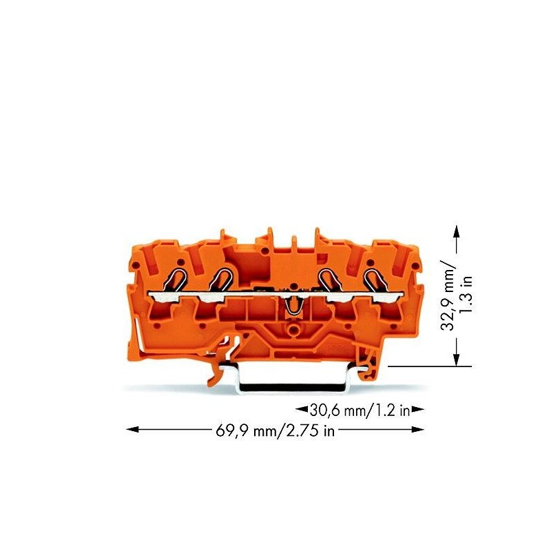 ZŁĄCZKA 4-PRZEW.2,5mm2 POMAR.