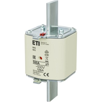 WKŁADK TOPIKOWA NH3 gG  500A/500V