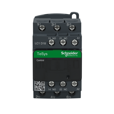 Stycznik LC1D18Q7 Schneider 3P 18A 380V AC 1NO+1NC | Sklep