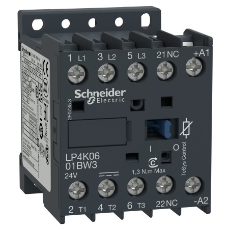 Stycznik LP4K0610BW3 Schneider 3P 6A 24V DC 1NO | Sklep