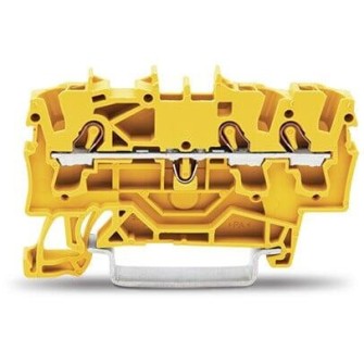 ZŁĄCZKA PRZELOTOWA 3-PRZEWODOWA 2,5 MM2 ŻÓŁTA 2002-1306