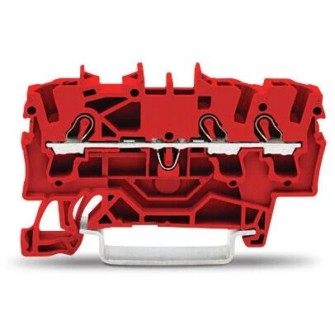 ZŁĄCZKA PRZELOTOWA 3-PRZEWODOWA 2,5 MM2 CZERWONA