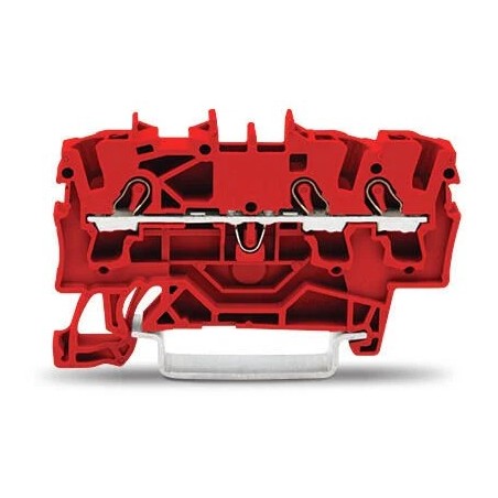 ZŁĄCZKA PRZELOTOWA 3-PRZEWODOWA 2,5 MM2 CZERWONA