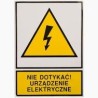 NIE DOTYKAĆ! URZĄDZENIE ELEKTRYCZNE TZO 105X148S N.D.U.E.