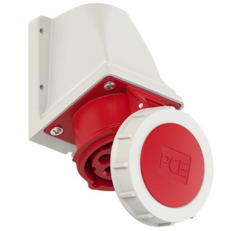 GNIAZDO STAŁE 16A 5P 400V CZERWONE IP67