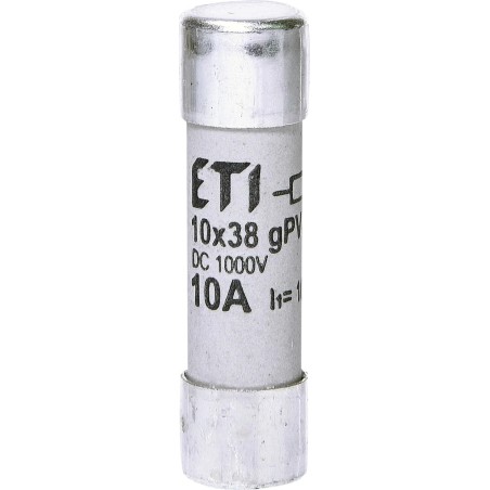 WKŁADKA BEZP.CYLINDR. PV 10X38 10A GPV 1 000VDC CH10