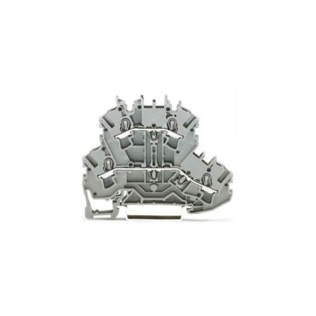 Złączka 2-piętrowa WAGO 2002-2201 L/L 2.5mm2 szara