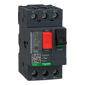 WYŁĄCZNIK SILNIKOWY TERMOMAGNETYCZNY 2,5 -4,0A 3Z 1,5KW 2,5M 400V NAPĘD PRZYCISKOWY