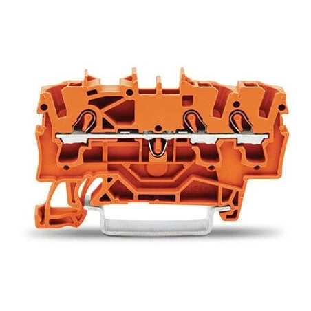 Złączka szynowa WAGO 2002-1302 3-przewodowa 2.5mm² pomarańczow | Sklep