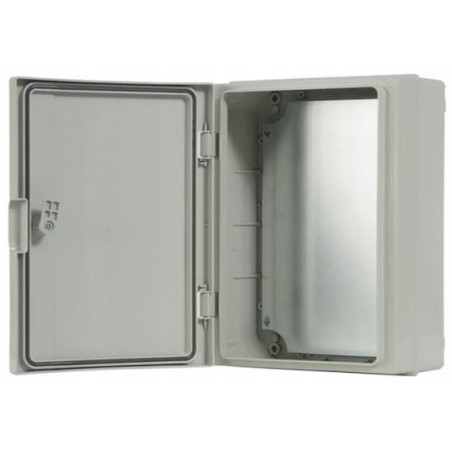 OBUDOWA PLASTIKOWA HERMETYCZNA IP65 310X 410X170 MM Z PŁYTĄ MONTAŻOWĄ