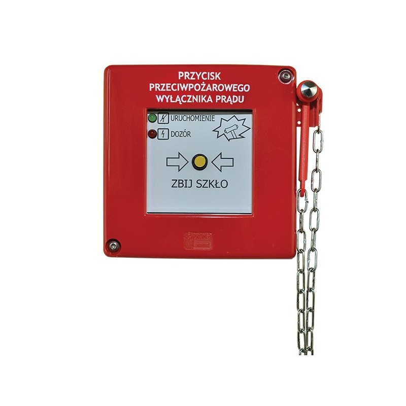 PRZYCISK PRZECIWPOŻAROWEGO WYŁACZNIKA PR ĄDU  PPWP-A-M-1/2-K-XY-ZC 230VAC