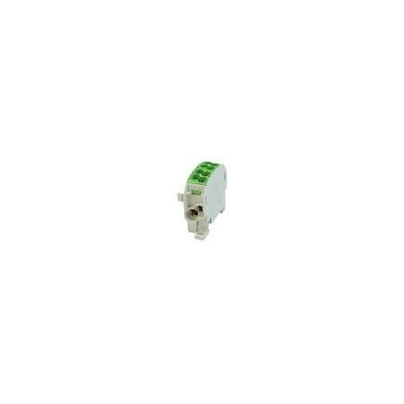 BLOK ROZDZIELCZY ODGAŁĘŹNY AL/CU 80110,J EDNOBIEGUNOWY 25MM2 SIMBLOCK ZIELONY