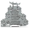 ZŁĄCZKA 3-PIĘTROWA Z PODSTAWĄ OZNACZNIKA 2,5 MM2 SZARA 2002-3231