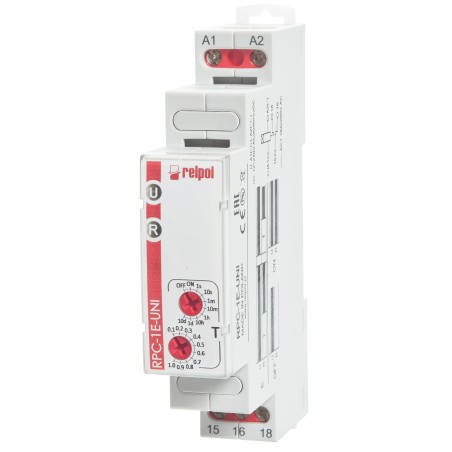 PRZEKAŻNIK CZASOWY 1P 1SEK.-10DNI 120240 V AC/DC 50/60HZ RPC-1E-UNI