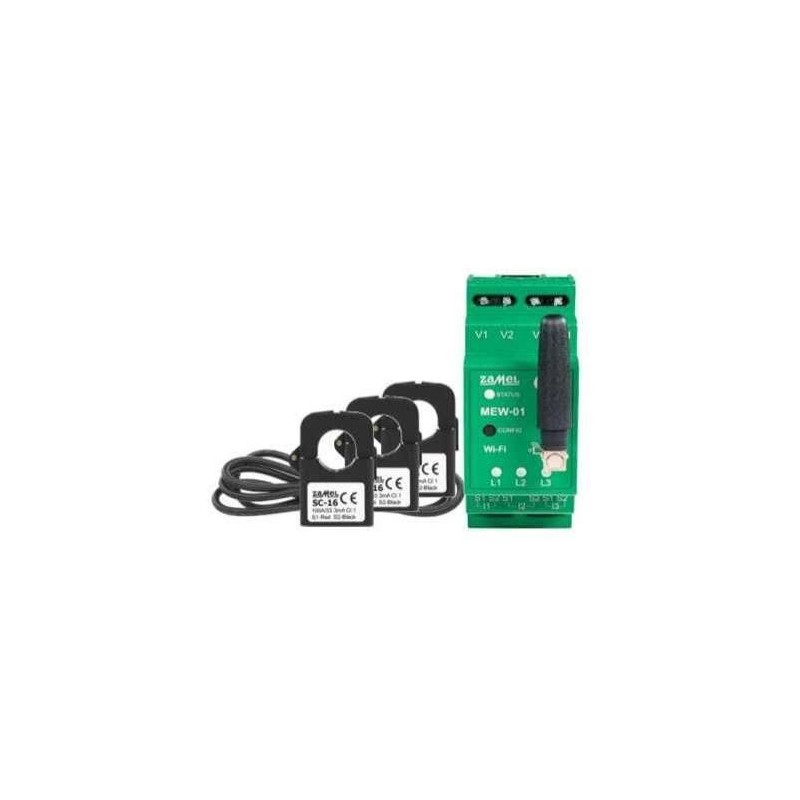 MONITOR ENERGII ELEKTRYCZNEJ WI-FI 3F+N MEW-02 ETH/SC-16