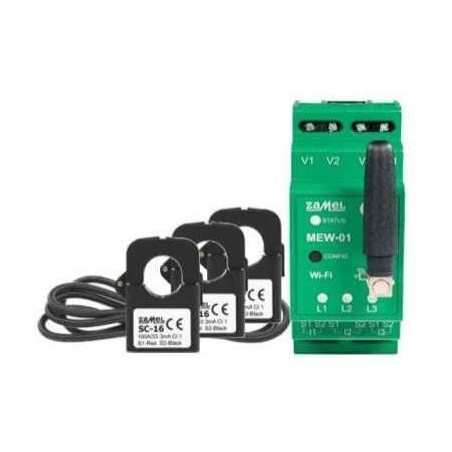 MONITOR ENERGII ELEKTRYCZNEJ WI-FI 3F+N MEW-02 ETH/SC-16