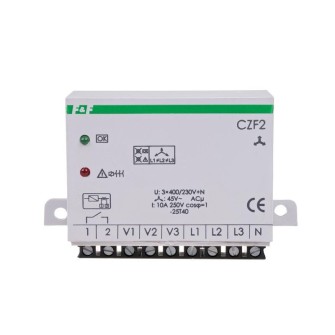 CZUJNIK ZANIKU FAZY 10A 1Z 3X400/230V+N AC Z KONTROLĄ STYCZNIKA CZF-2