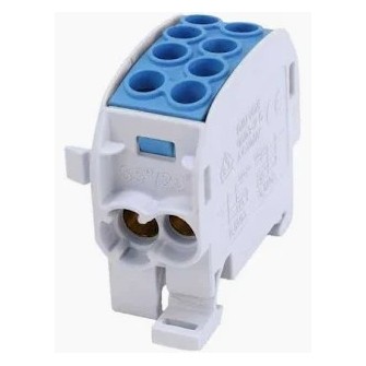 BLOK ROZDZIELCZY ODGAŁĘŹNY AL/CU 80110.J ENOBIEGUNOWY 25MM2 SIMBLOCK NIEBIESKI 81501003