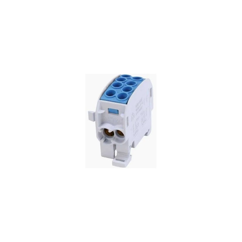 BLOK ROZDZIELCZY ODGAŁĘŹNY AL/CU 80110.J ENOBIEGUNOWY 25MM2 SIMBLOCK NIEBIESKI 81501003