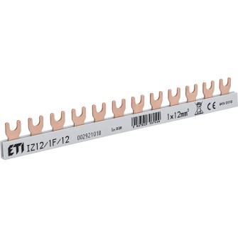 SZYNA ŁĄCZENIOWA WIDEŁKOWA 1P 80A 12MM2 12 MOD. IZ12/1F/12
