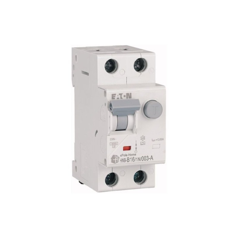 WYŁĄCZNIK RÓŻNICONADPRĄDOWY B 16A 1P+N 2 M 30MA A 6KA HNB-B16/1N/003-A B 16A/ 30MA/A 195133