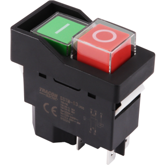 PRZEKAŹNIKOWY WYŁACZNIK BEZPIECZEŃSTAW MINI ZATRZ ASK + CZARNA RAMA 4PIN,230V AC, 12A/AC3,IP54,6,3X0,8 SSTM-03