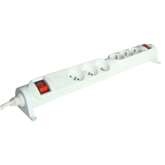 ROZGAŁĘŹNIK OBROTOWY Z WYŁĄCZNIKIEM MONTOWALNY PRZEPIĘCIOWY Z BOLCEM 2X3XFRENCH 3M MAX 16A 250VAC 3X1,5MM2 H05VV-F HRRKF3/3