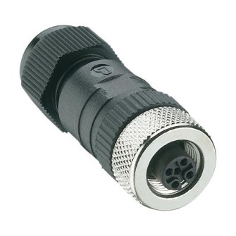 GNIAZDO PROSTE ŻEŃSKIE M12 4-PIN RKC 4/7 DŁAWIK PG7 11214