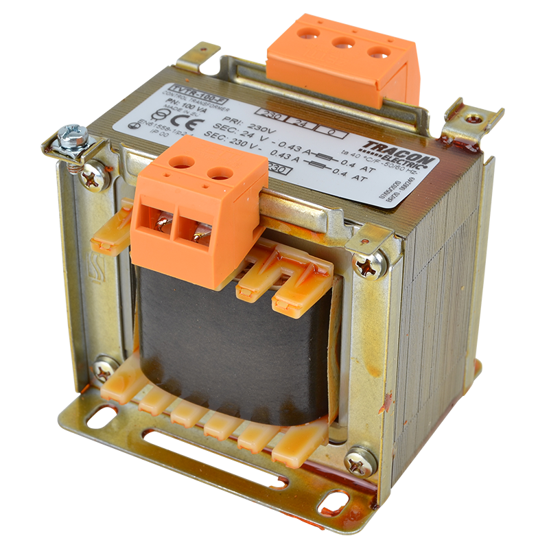 ZWYKŁY TRANSFORMATOR JEDNOFAZOWY 230V/24 -230V MAX 100VA TVTR-100-F