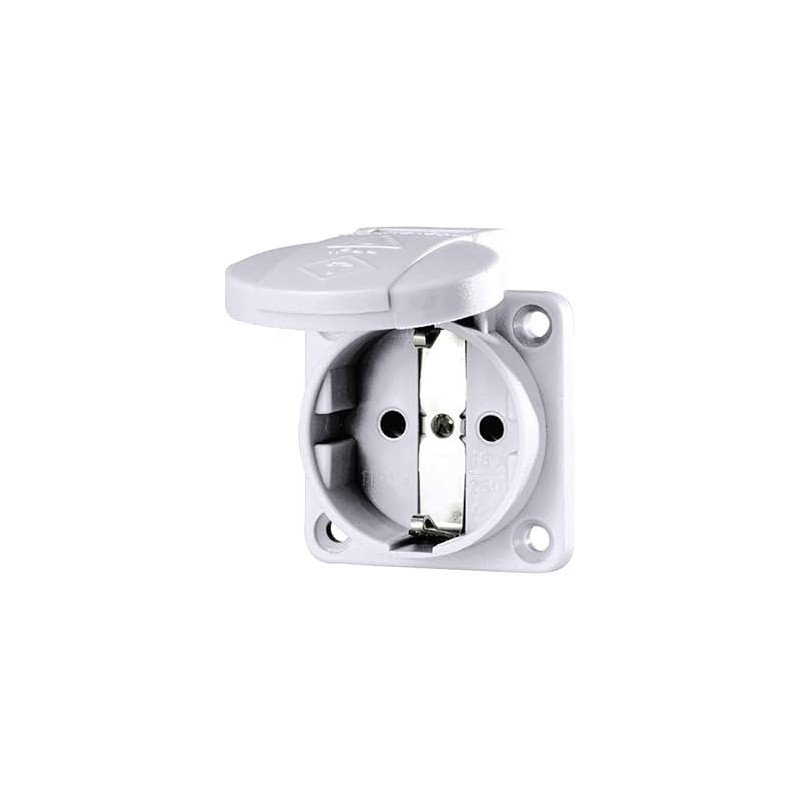 GNIAZDO SCHUKO 16A 2P+Z SZARE M_11010