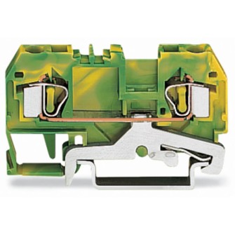 ZŁĄCZKA PRZELOTOWA PE 2-PRZEWODOWA 4 MM2 ZÓŁTOZIELONA 281-907