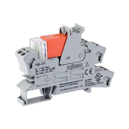 Przekaźnik WAGO 788-311 12V DC 2x Zestyk Przełączny 8A | Sklep