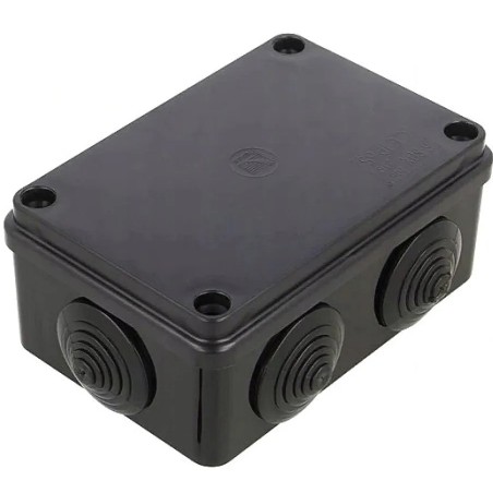 Puszka S-BOX 206C 120x80x50 czarna z dławikami PG21