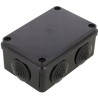 PUSZKA INSTALACYJNA 120X80X50MM BEZHALOGENOWA CZARNA Z DŁAWIKAMI PG21 S-BOX 206C