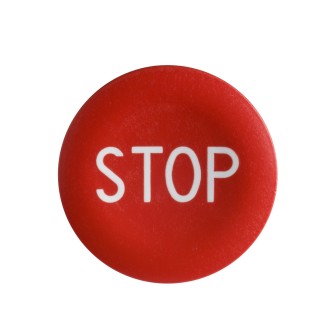 WKŁADKA PRZYCISKU DO ZB5AZ00 STOP CZERWONA ZBA434