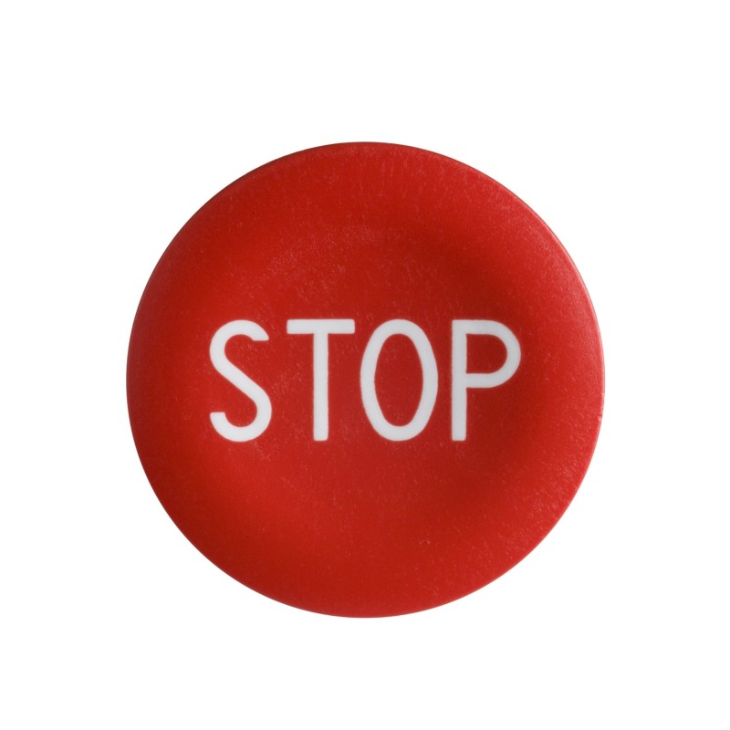WKŁADKA PRZYCISKU DO ZB5AZ00 STOP CZERWONA ZBA434