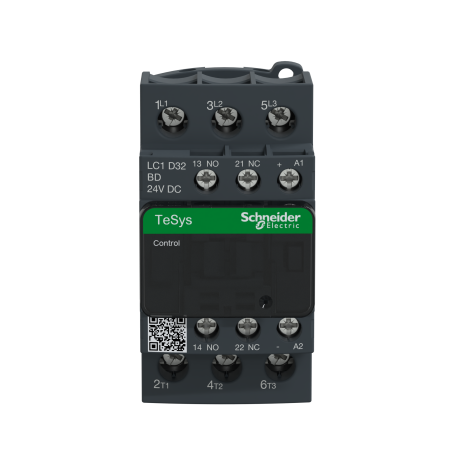 Stycznik 32A 3P 24V DC 1NO+1NC LC1D32BD Schneider | Sklep
