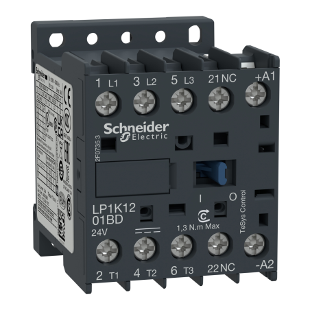 Stycznik miniaturowy LP1K1201BD Schneider 12A 24V DC 1 NC | Sklep